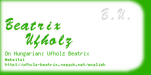 beatrix ufholz business card
